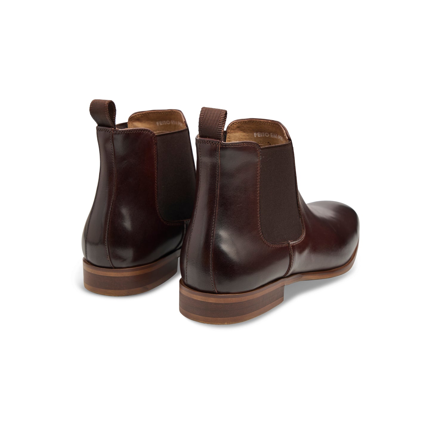 back side view of Figo Boots in Coffee
