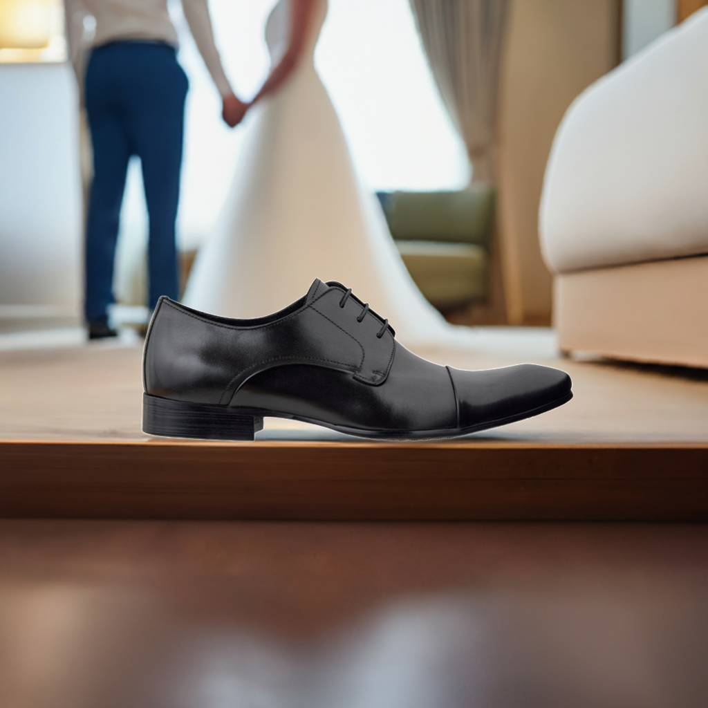 Black rome dress shoe