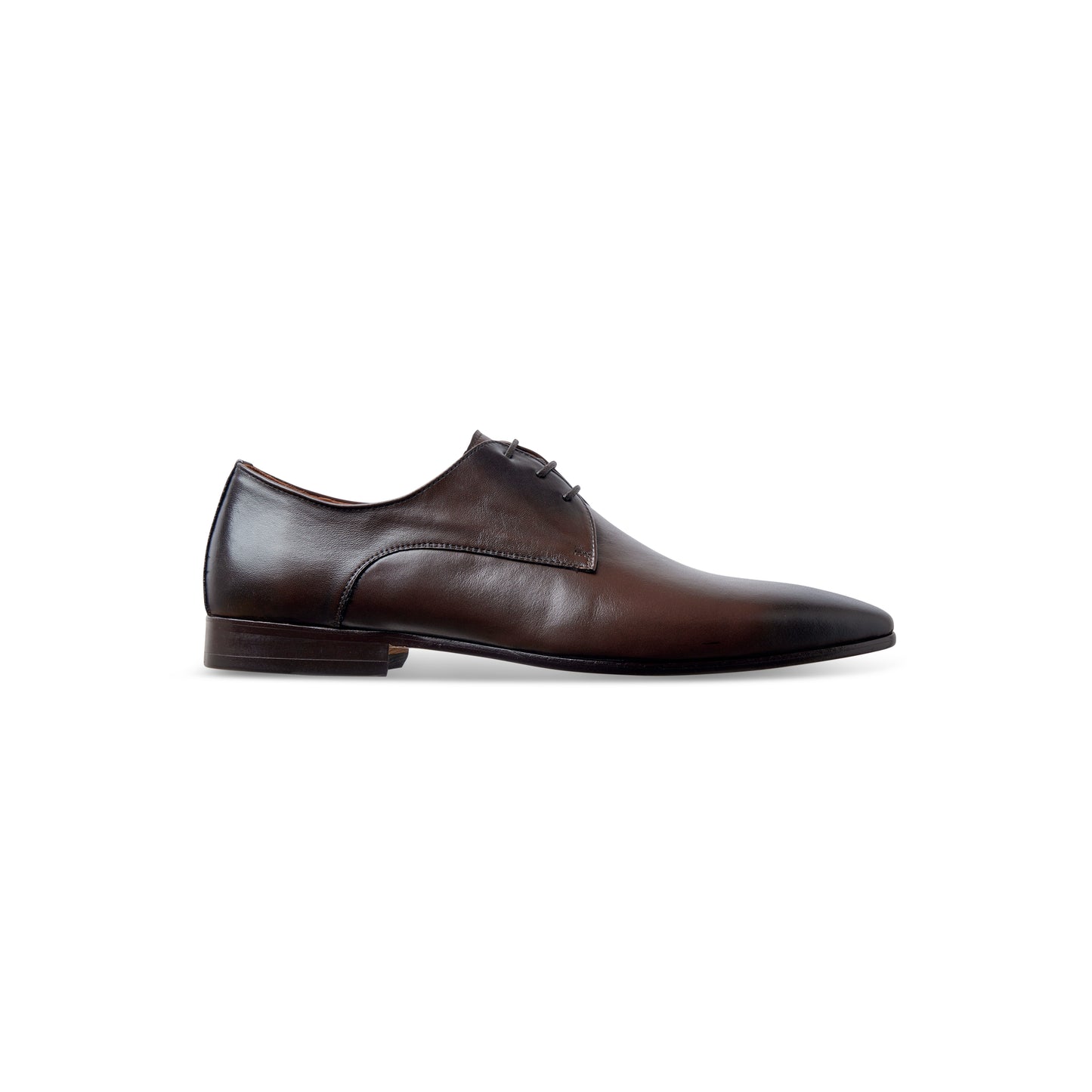 side view of Naples shoes in Coffee