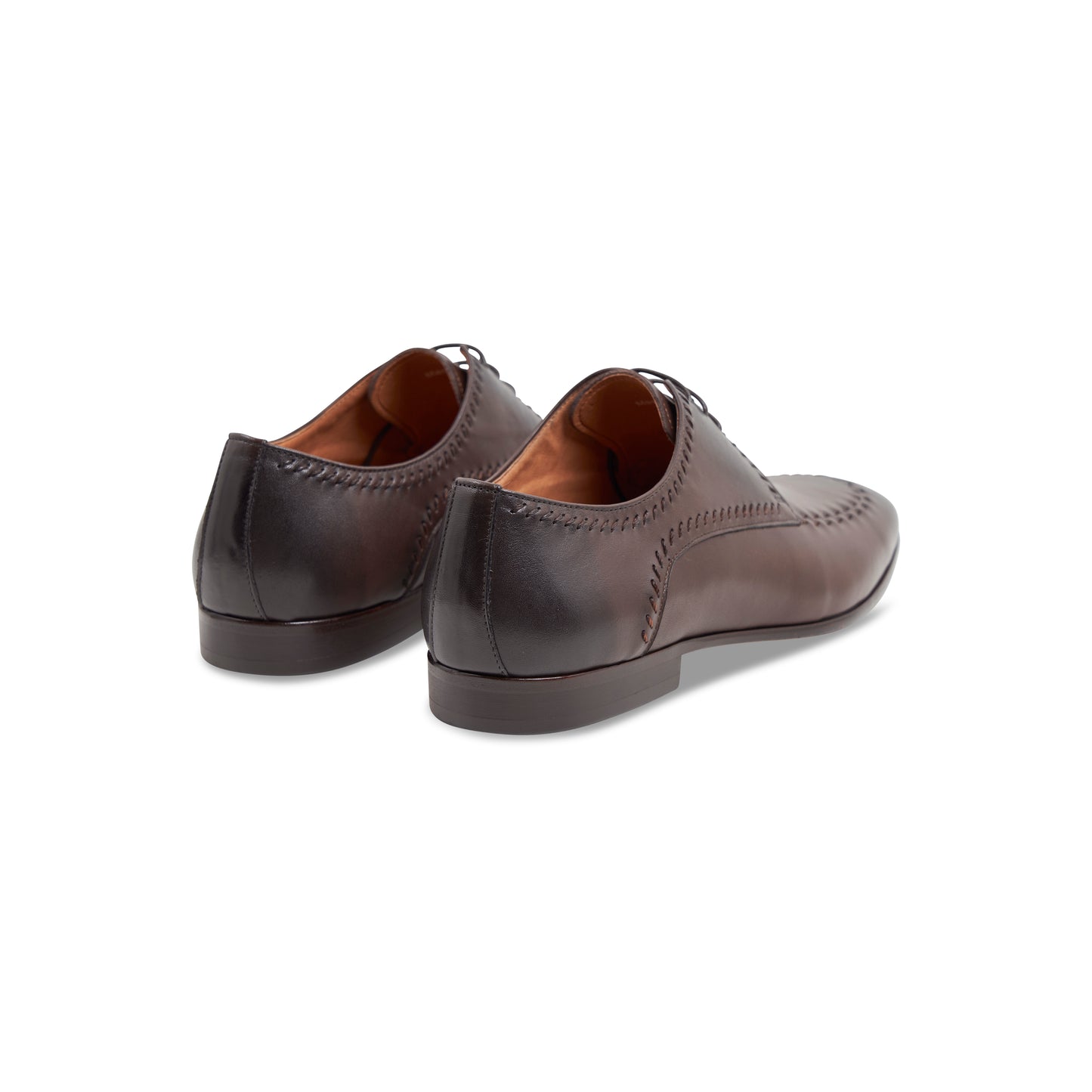 back side view of Venice shoes in Coffee