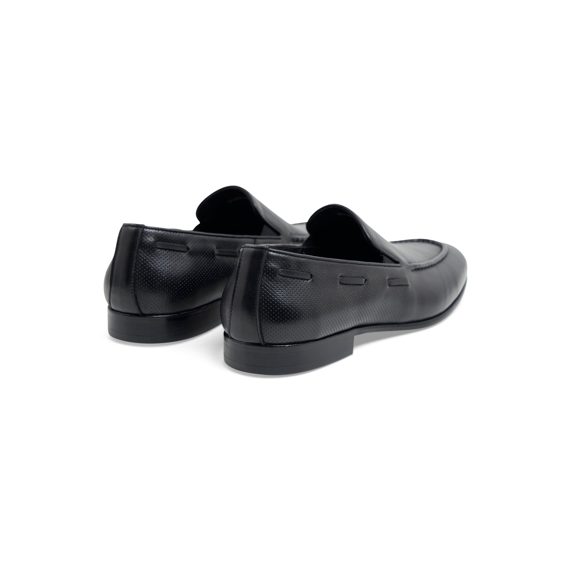side view of both pair of Milan Loafers in Black