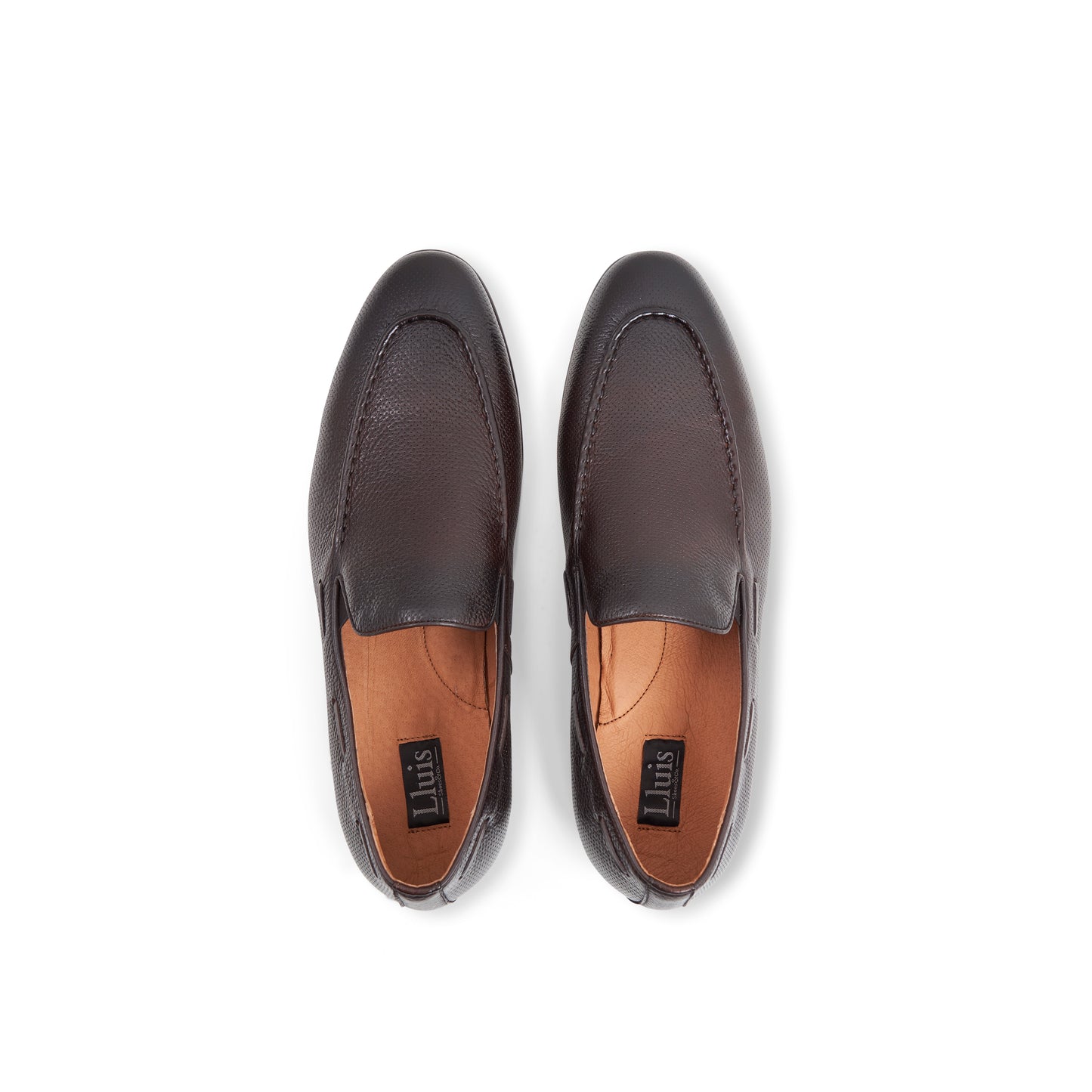 Top view of Milan Loafers in Coffee