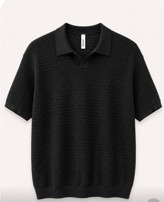 Samson Polo Top in Black