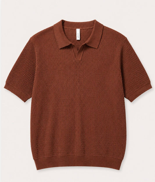 Samson Polo Top in Brown