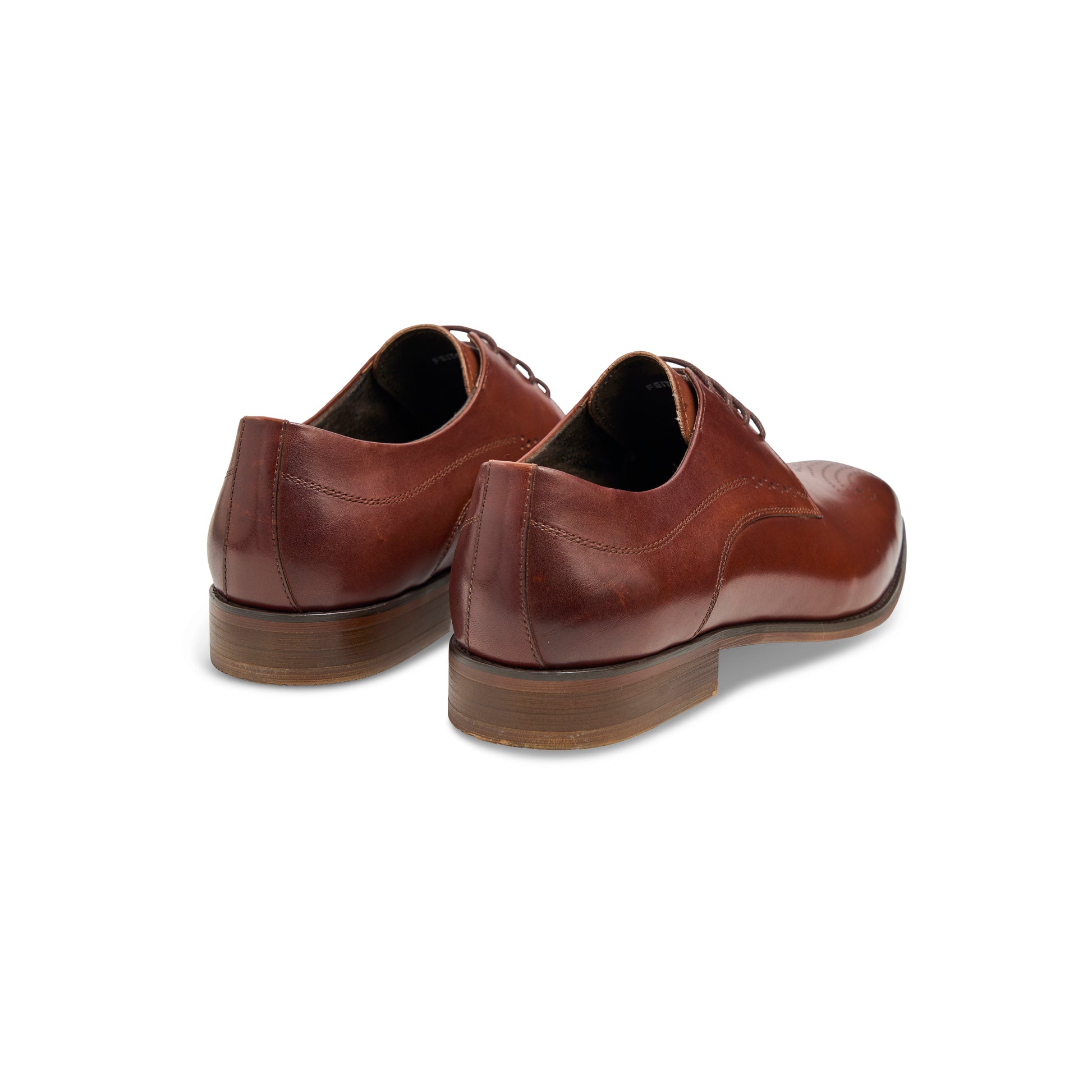 back side view of Venice shoes in Tan